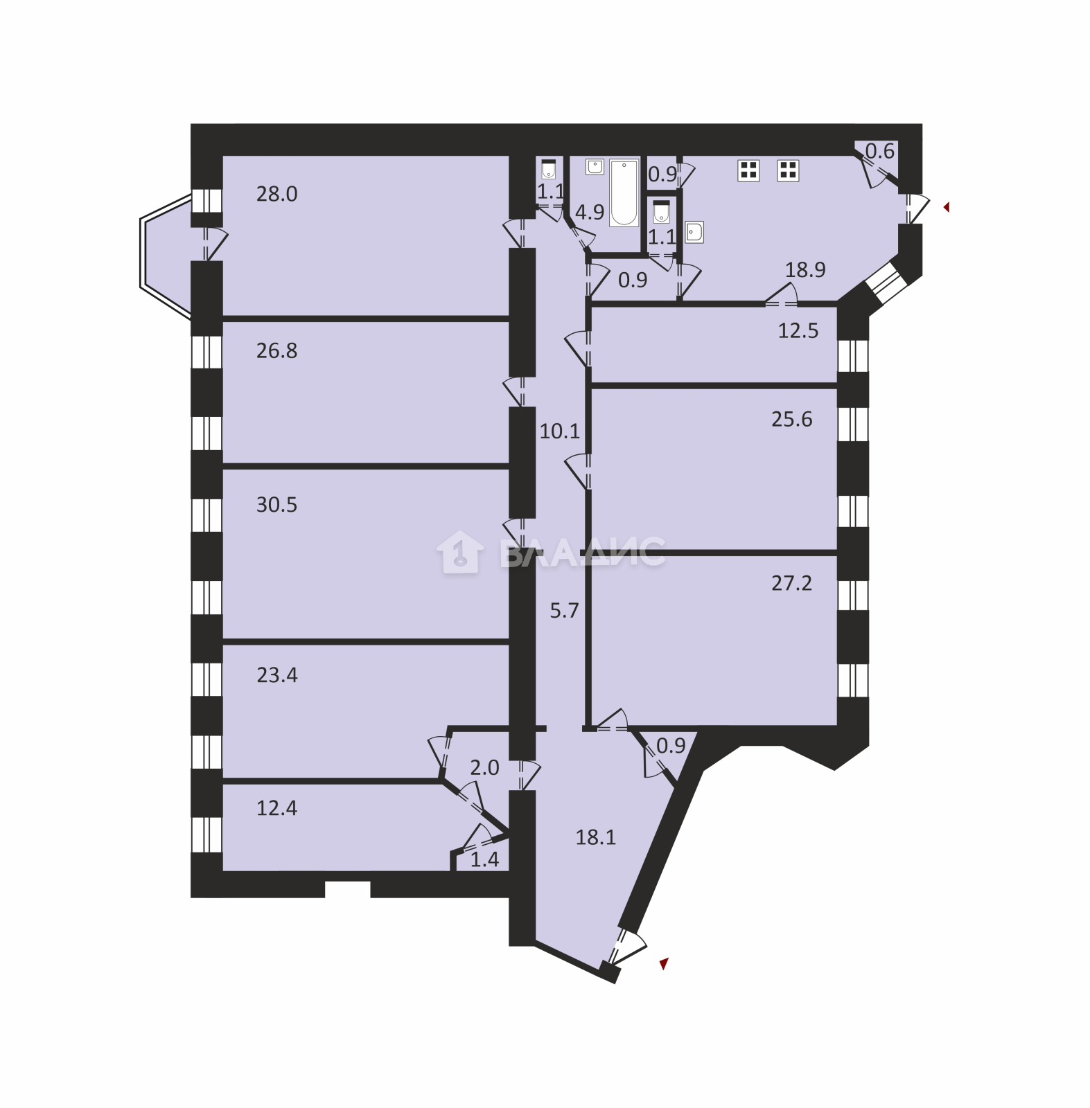 7-комнатная квартира, Санкт-Петербург, Каменноостровский проспект, д.38/96  #946983