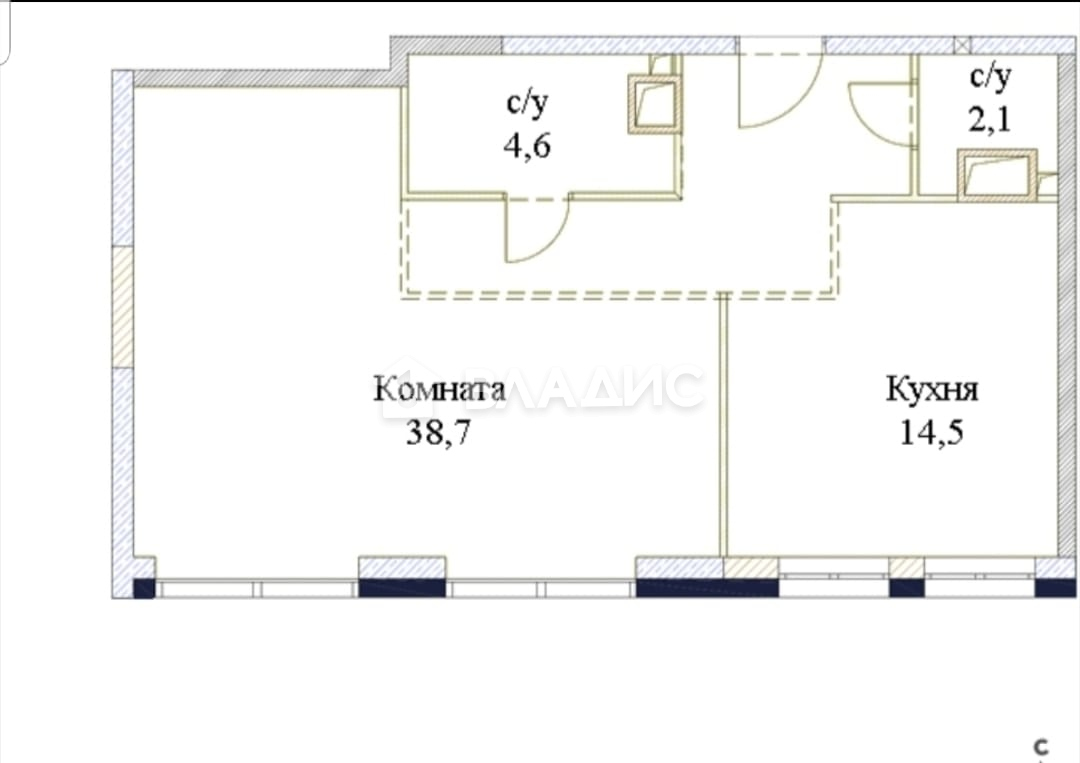 2-комнатная квартира, Москва, Ореховый бульвар, д.24к1 #948858