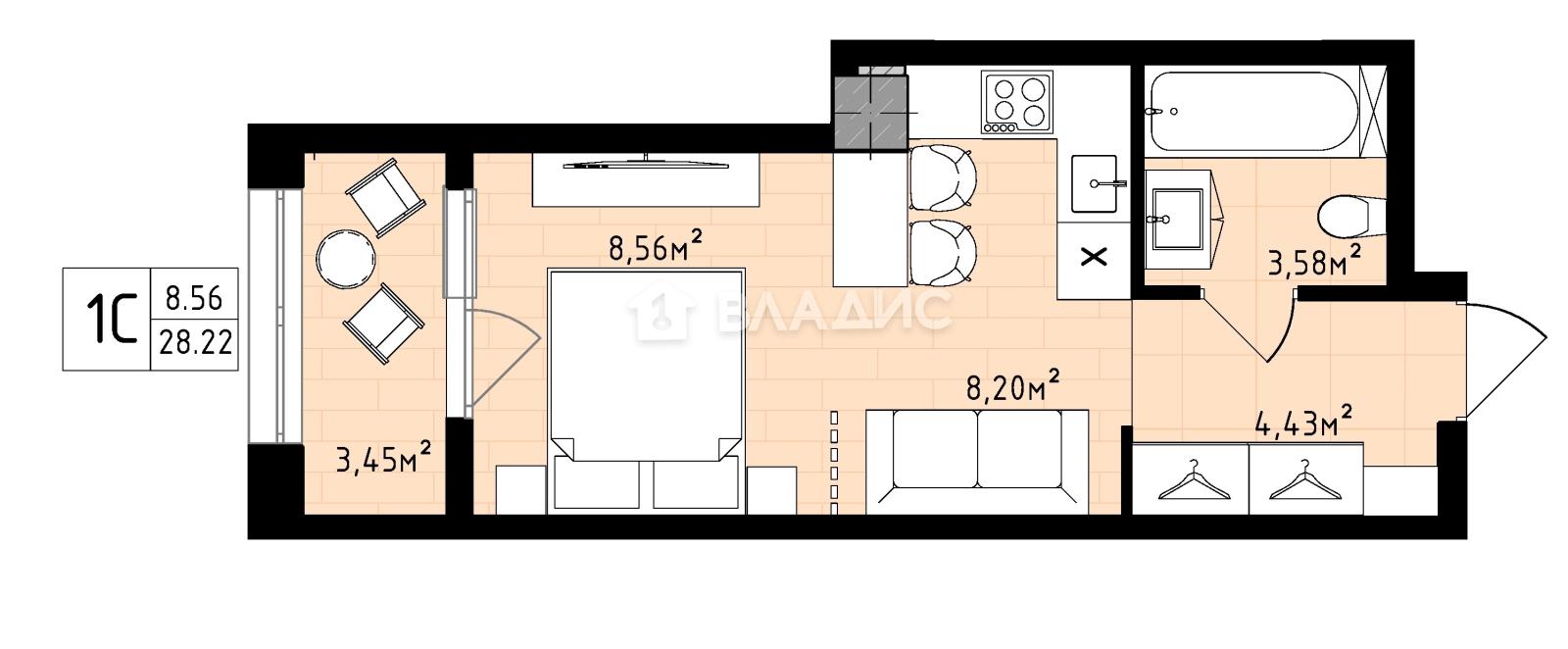 Квартира, Белые горы, Белгород, улица Белгородского Полка, д.76 #686985