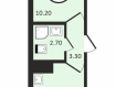 1-комнатная квартира, Муринская дорога, 10к1. Фото 13