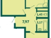 2-комнатная квартира, улица Хворостянского, 27к2. Фото 21