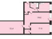 3-комнатная квартира, улица Матроса Железняка, 23. Фото 27