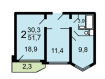 2-комнатные квартиры. Фото 10