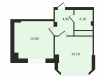 1-комнатная квартира, Космическая улица, 88к1. Фото 21