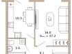 1-комнатная квартира, улица Ломоносова, 3к2. Фото 34