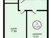 1-комнатная квартира, Заполярная улица, 37к3. Фото 25