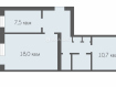 2-комнатная квартира, Магистральная улица, 14к1. Фото 2