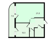 1-комнатная квартира, улица Нижняя Дуброва, 34. Фото 15
