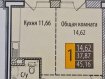 1-комнатная квартира, 192-й квартал, 12. Фото 3