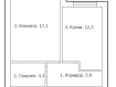 1-комнатная квартира, Шахматная улица, 2Б. Фото 30