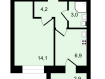 1-комнатная квартира, Новгородская улица, 30к1. Фото 26