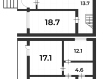 3-комнатная квартира, Чигиринская улица, 1/1. Фото 26