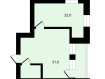 1-комнатная квартира, Зелёная улица, 68. Фото 23