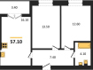 2-комнатная квартира, улица Сержанта Мишина, 83к2. Фото 11