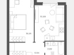 1-комнатная квартира, Осенняя улица, 2к14. Фото 15