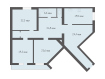 3-комнатная квартира, улица 3-и Бутырки, 3к2. Фото 22