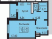 1-комнатная квартира, улица Анненки, 38к1. Фото 11