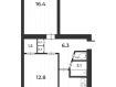 2-комнатная квартира, Станционная улица, 47. Фото 12