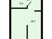 1-комнатная квартира, Центральная улица, 19Ж. Фото 14
