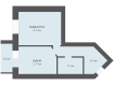 1-комнатная квартира, Весенняя улица, 18к1. Фото 12