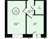 1-комнатная квартира, улица Разина, 34Ак2. Фото 23